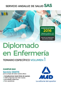 Books Frontpage Diplomado en Enfermería del Servicio Andaluz de Salud. Temario específico volumen 1