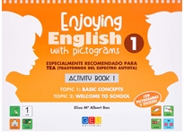 Books Frontpage Enjoying English with pictograms 1. Activity book 1