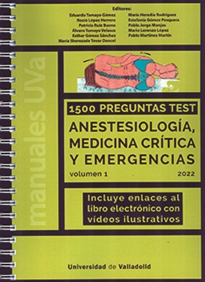 Books Frontpage 1500  Preguntas Test. Anestesiología, Medicina Crítica Y Emergencias. Vol. I. Edicion 2022