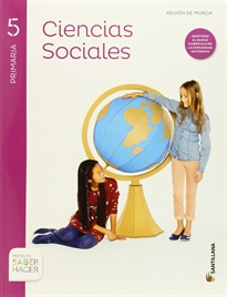 Books Frontpage Ciencias Sociales + Atlas Murcia 5 Primaria Santillana