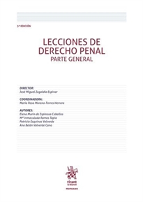 Books Frontpage Lecciones de Derecho Penal Parte General 3ª Edición 2016