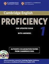 Books Frontpage Cambridge English Proficiency 1 for Updated Exam Self-study Pack (Student's Book with Answers and Audio CDs (2))