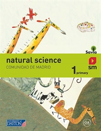 Books Frontpage Natural science. 1 Primary. Savia. Madrid.19