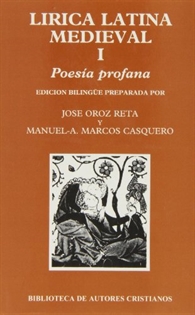 Books Frontpage Lírica latina medieval. I: Poesía profana
