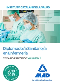 Books Frontpage Diplomado/a Sanitario/a en Enfermería del Instituto Catalán de la Salud. Temario específico volumen 1