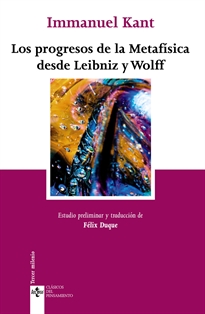 Books Frontpage Los progresos de la Metafísica desde Leibniz y Wolff