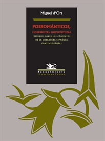 Books Frontpage Posrománticos, modernistas, novecentistas
