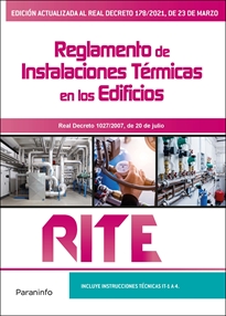 Books Frontpage RITE. Reglamento de instalaciones térmicas en los edificios 8.ª edición 2021