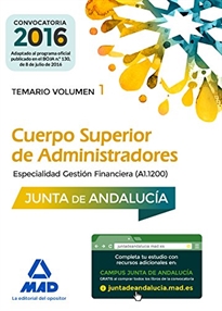 Books Frontpage Cuerpo Superior de Administradores [Especialidad Gestión Financiera (A1 1200)] de la Junta de Andalucía. Temario Volumen 1