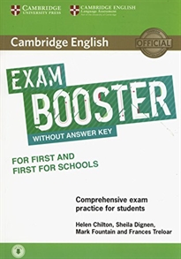 Books Frontpage Cambridge English Exam Booster for First and First for Schools without Answer Key with Audio