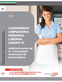 Books Frontpage Camarero/a Limpiador/a, Personal Laboral (Grupo V) de la Administración de la  Comunidad Autónoma de Extremadura. Test y Supuestos Prácticos