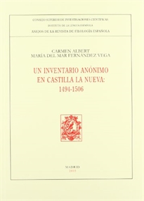 Books Frontpage Un inventario anónimo en Castilla la Nueva (1494-1506)