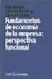 Front pageFundamentos de economía de la empresa: perspectiva funcional