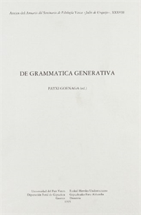 Books Frontpage De grammatica generativa