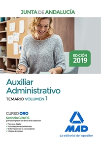 Books Frontpage Auxiliar Administrativo de la Junta de Andalucía. Temario Volumen 1