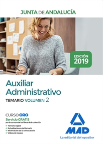 Books Frontpage Auxiliar Administrativo de la Junta de Andalucía. Temario Volumen 2