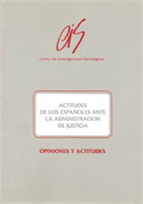 Books Frontpage Actitudes de los españoles ante la administración de justicia