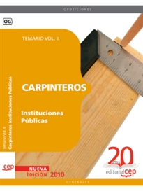 Books Frontpage Carpinteros Instituciones Públicas. Temario Vol. II.
