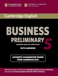 Books Frontpage Cambridge English Business 5 Preliminary Student's Book with Answers