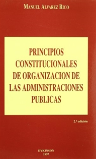 Books Frontpage Principios constitucionales de organización de las administraciones pública