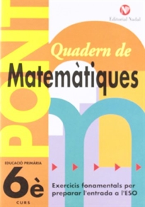 Books Frontpage Pont, matemàtiques, 6  Educació Primaria, 3 cicle. Quadern