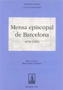 Books Frontpage Mensa episcopal de Barcelona (878-1299)