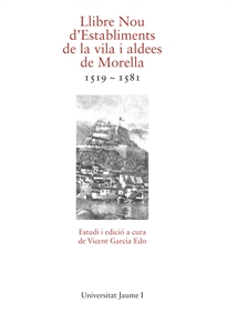 Books Frontpage Llibre Nou d'Establiments de la vila i aldees de Morella 1519-1581