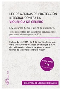 Books Frontpage Ley orgánica 1/2004, de 28 de diciembre, de medidas de protección integral contra la violencia de género