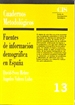 Front pageFuentes de información demográfica en España