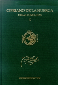 Books Frontpage Cipriano de la Huerga. Obras Completas. Vol. X "Nuevos escritos y testimonios: índices"