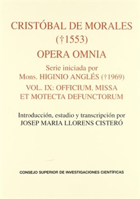 Books Frontpage Opera Omnia. Vol. IX, Officium, missa et motecta defunctorum