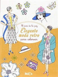 Books Frontpage Elegante moda retro para colorear