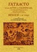 Front pageExtracto de los autos de diligencias y reconocimientos de los rios, lagunas y desagües de la capital Mexico y su valle