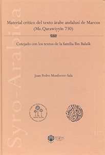 Books Frontpage Material crítico del texto árabe andalusí de Marcos (Ms. Qarawiyyin 730)