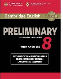 Books Frontpage Cambridge English Preliminary 8 Student's Book with Answers