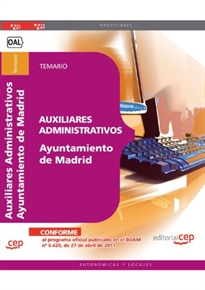 Books Frontpage Auxiliares Administrativos Ayuntamiento de Madrid. Temario