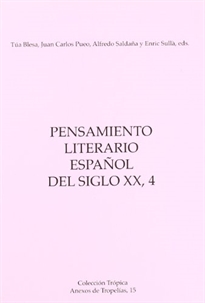 Books Frontpage Pensamiento literario español del siglo XX, 4