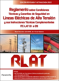 Books Frontpage Reglamento de Líneas Eléctricas de Alta Tensión. RLAT 2.ª edición 2022