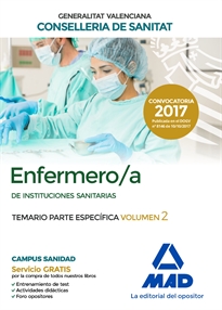 Books Frontpage Enfermero/a de Instituciones Sanitarias de la Conselleria de Sanitat de la Generalitat Valenciana. Temario parte específica volumen 2