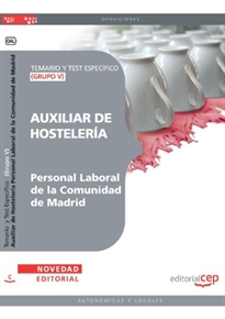 Books Frontpage Auxiliar de Hostelería  (Grupo V) Personal Laboral de la Comunidad de Madrid. Temario y Test Específico