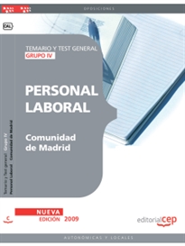 Books Frontpage Personal Laboral de la Comunidad de Madrid Grupo IV. Temario y Test general