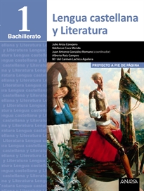 Books Frontpage Lengua Castellana y Literatura 1º Bachillerato. Proyecto a pie de página. LOMCE