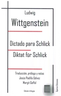 Books Frontpage Dictado para Schlick. Diktat für Schlick