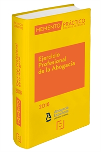 Books Frontpage Memento Ejercicio Profesional de la Abogacía 2018 cgae