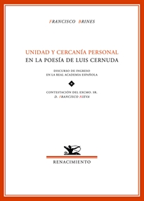 Books Frontpage Unidad y cercanía personal en la poesía de Luis Cernuda