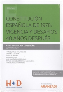 Books Frontpage Constitución Española de 1978: Vigencia y desafíos 40 años después (Papel + e-book)