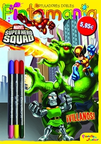 Books Frontpage Super Hero Squad. Pintamanía Rotuladores dobles
