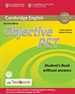 Front pageObjective PET Student's Book without Answers with CD-ROM with Testbank 2nd Edition