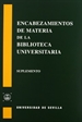 Front pageEncabezamientos de materia de la Biblioteca Universitaria de Sevilla.