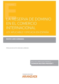 Books Frontpage La reserva de dominio en el comercio internacional (Papel + e-book)